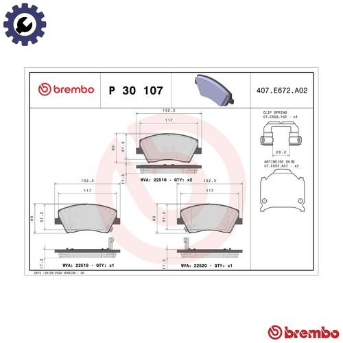 Brake pad set disc - brake,